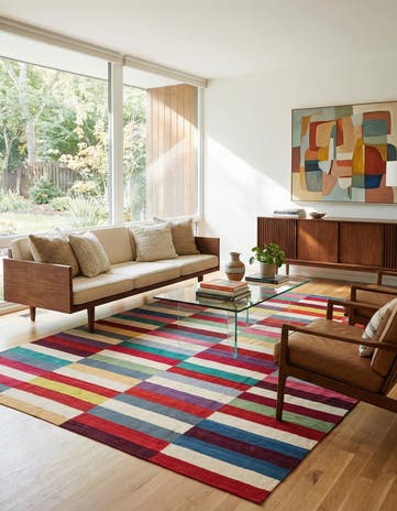 8' 2 x 11' 4 Hand Woven Kilim Modern Wool Rug