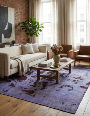6' 6 x 8' 7 Hand Knotted Ultra Vintage Persian Wool Rug