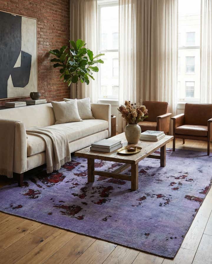 6' 6 x 8' 7 Hand Knotted Ultra Vintage Persian Wool Rug