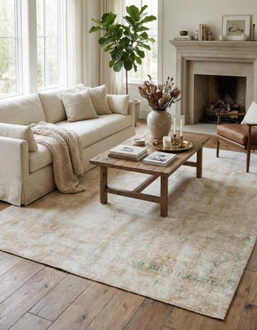 5' 5 x 6' 7 Hand Knotted Ultra Vintage Persian Wool Rug