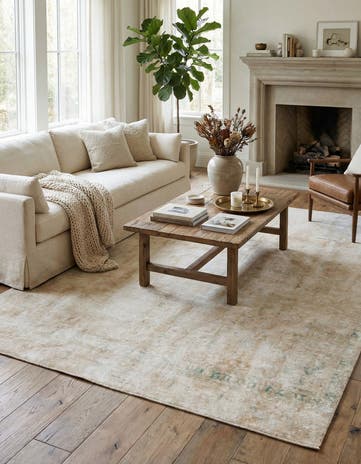 5' 5 x 6' 7 Hand Knotted Ultra Vintage Persian Wool Rug