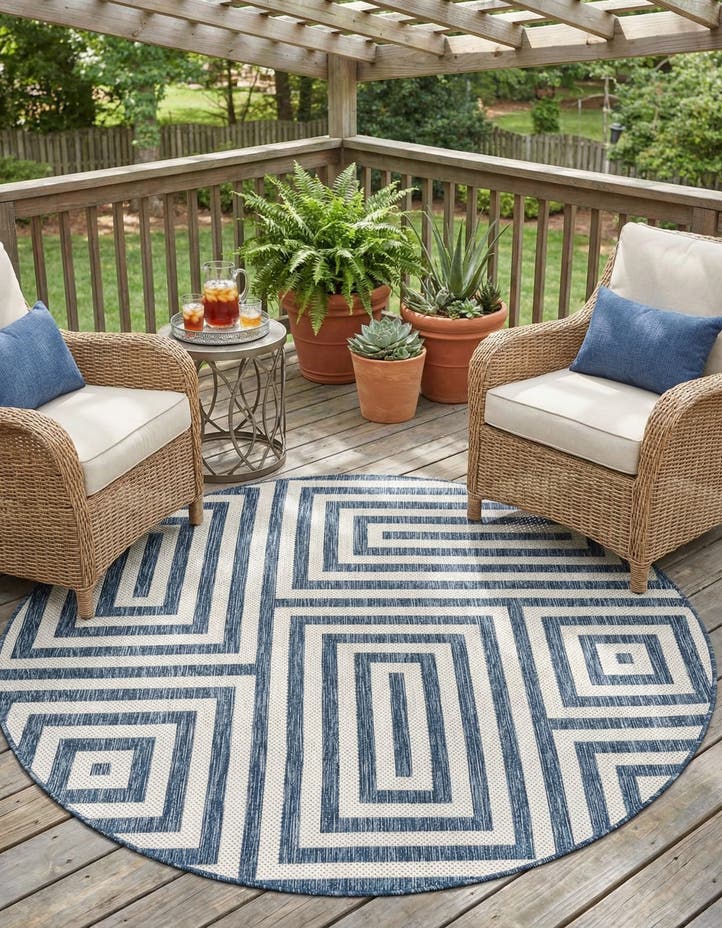 6' x 6' Easy-Clean Modern Indoor / Outdoor...