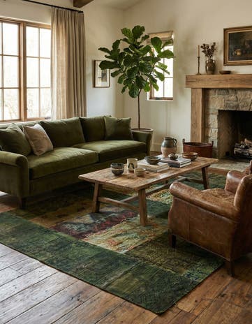 6' 2 x 8' 1 Hand Knotted Ultra Vintage Persian Wool Rug