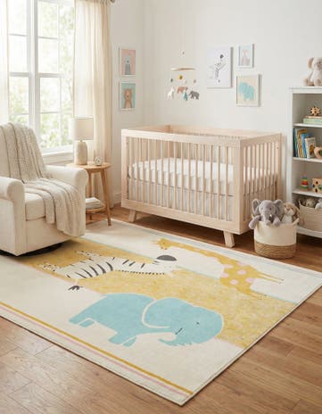 7' 10 x 10' Animals Whimsy Kids Rug