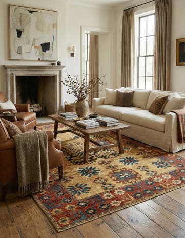 6' 8 x 10' Hand Knotted Kazak Wool Rug