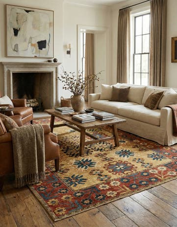 6' 8 x 10' Hand Knotted Kazak Wool Rug