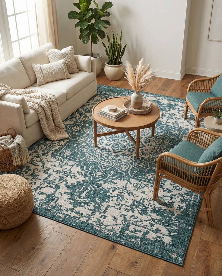 Detail image of 9' x 12' Easy-Clean Jill Zarin Dubai Indoor / Outdoor Rug