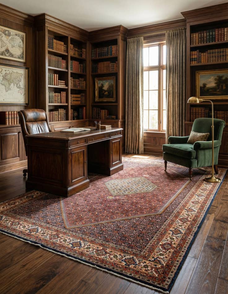 Detail image of 6' 5 x 9' 11 Bidjar Rug