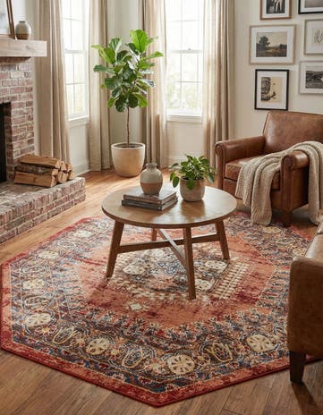 Terracotta Arcadia Octagon Rug
