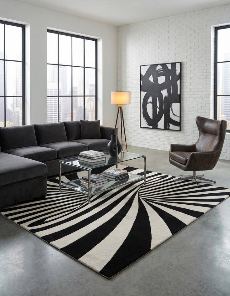 Detail image of  7' 10 x 7' 10 Vortex Wool Square Rug