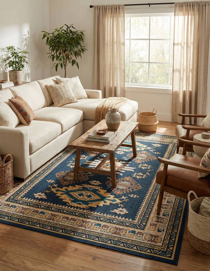 Detail image of 9' x 12'  Washable Baja Indoor / Outdoor Rug