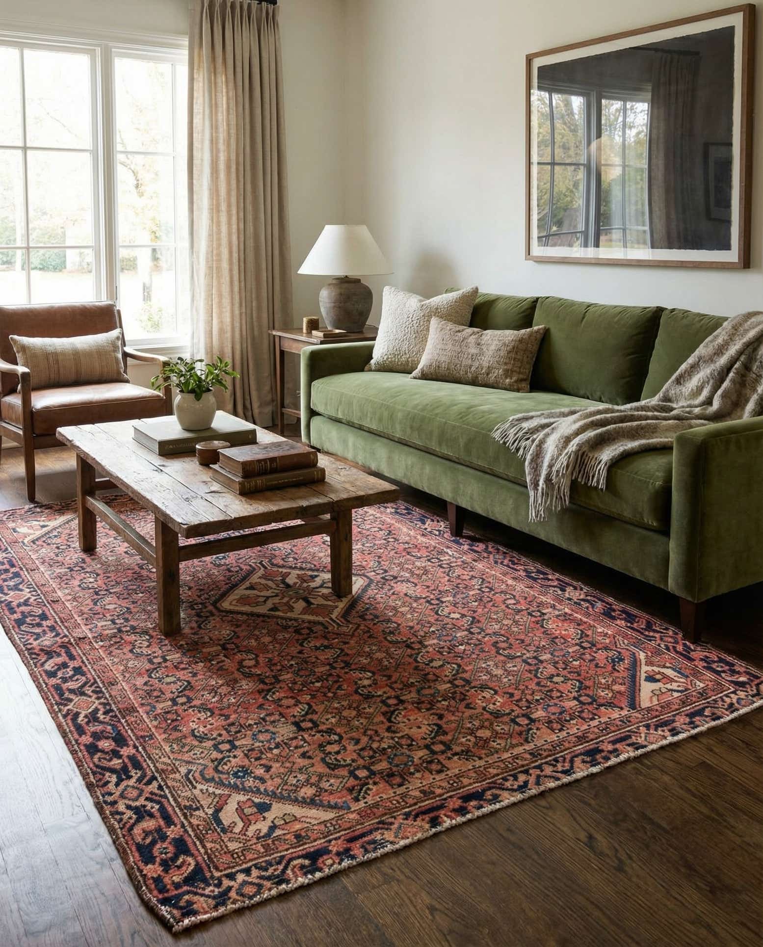4' 7 x 6' 2 Hand Knotted Ultra Vintage Persian Wool Rug