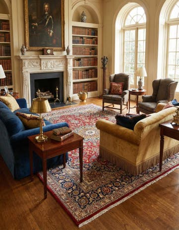 9' 7 x 12' 6 Kashan Wool Rug