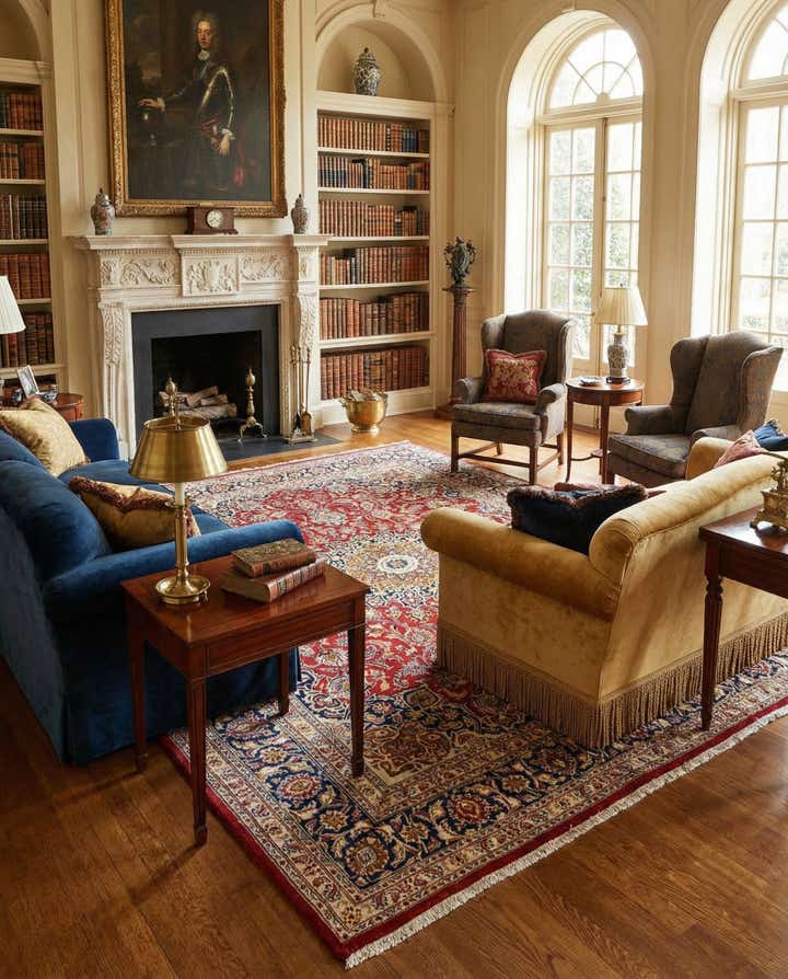 9' 7 x 12' 6 Kashan Wool Rug