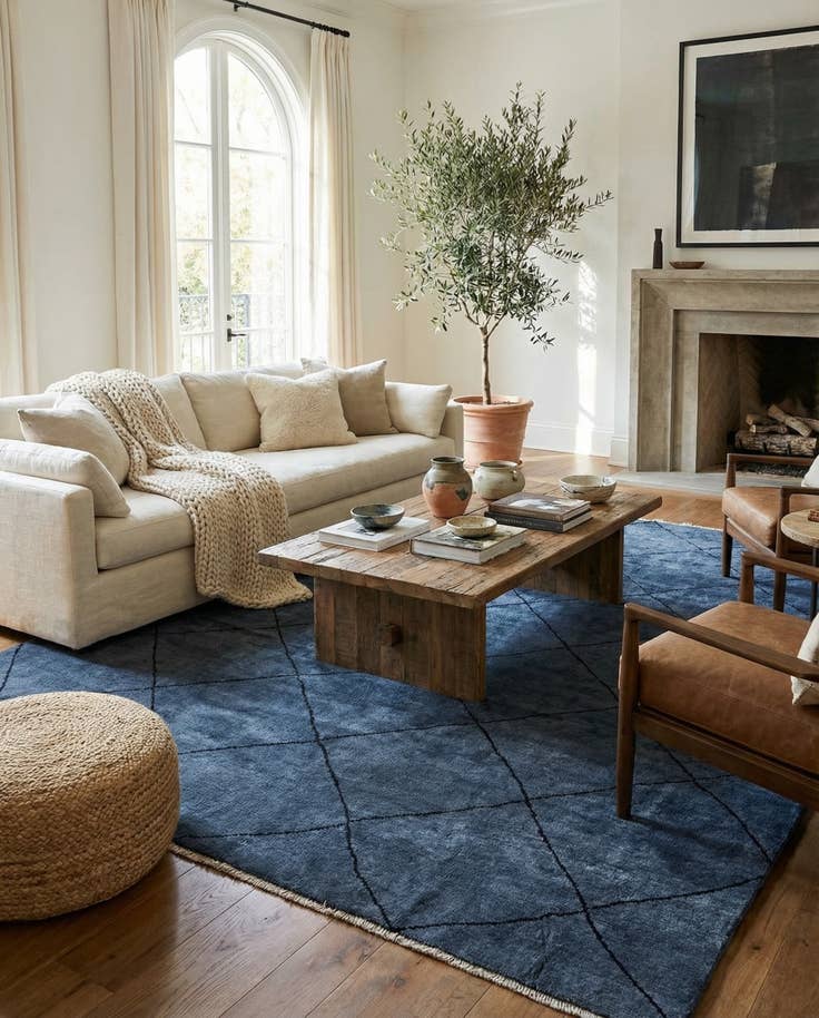 Detail image of 7' 9 x 9' 10 Hand Knotted Moroccan Wool Rug