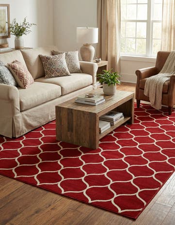 9' x 12' Lattice Frieze Rug
