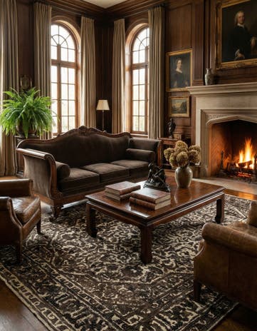 6' 4 x 9' 8 Vintage Royal Wool Rug