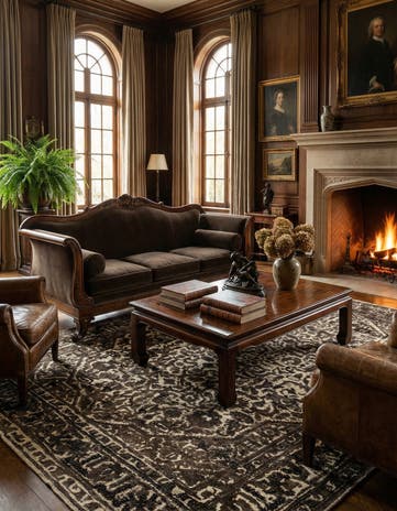 6' 4 x 9' 8 Vintage Royal Wool Rug
