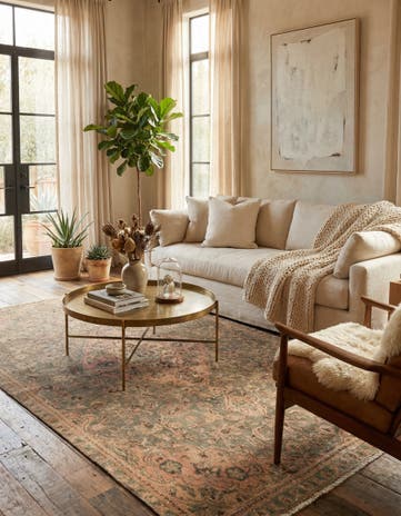 4' 4 x 7' 5 Hand Knotted Ultra Vintage Persian Wool Rug