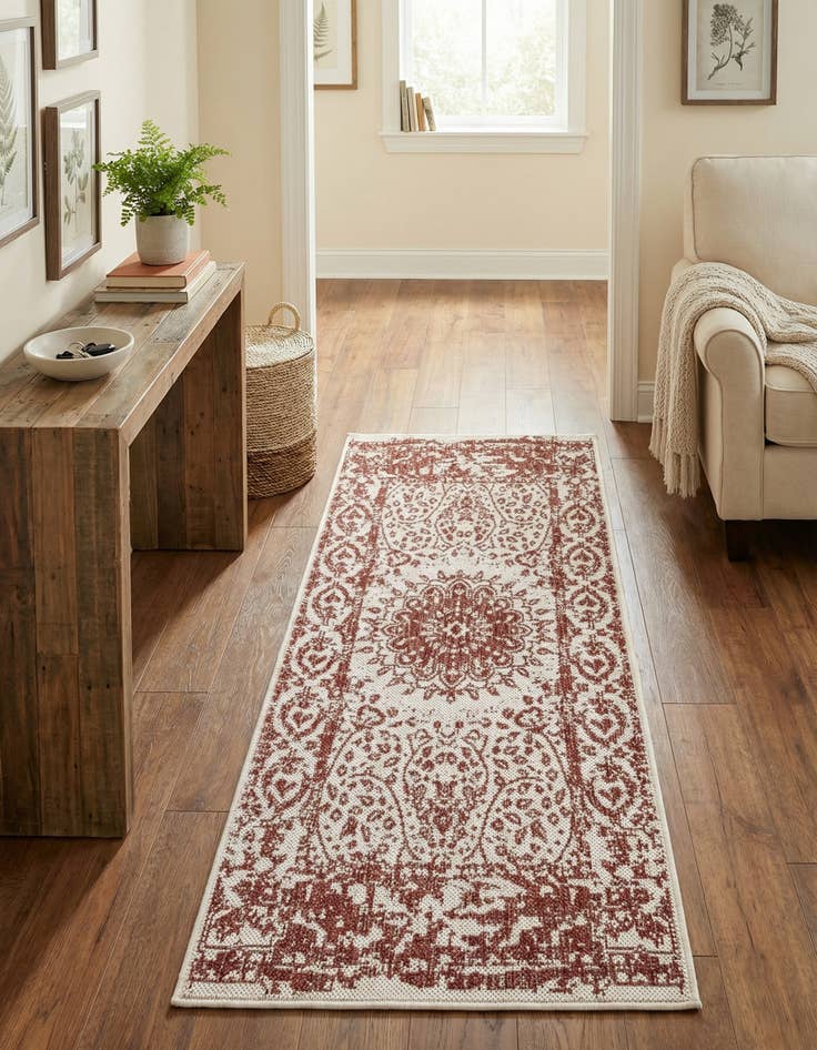 Detail image of  2' x 4'  Washable Traditional Indoor / Outdoor Runner Rug