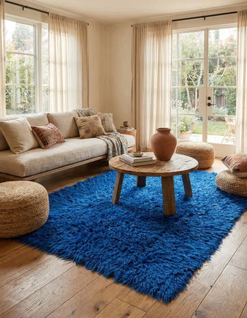 4' 10 x 6' 4 Hand Knotted Moroccan Wool Rug