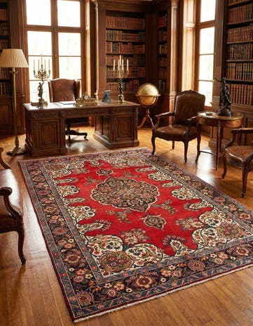 6' 2 x 8' 11 Tabriz Wool Rug