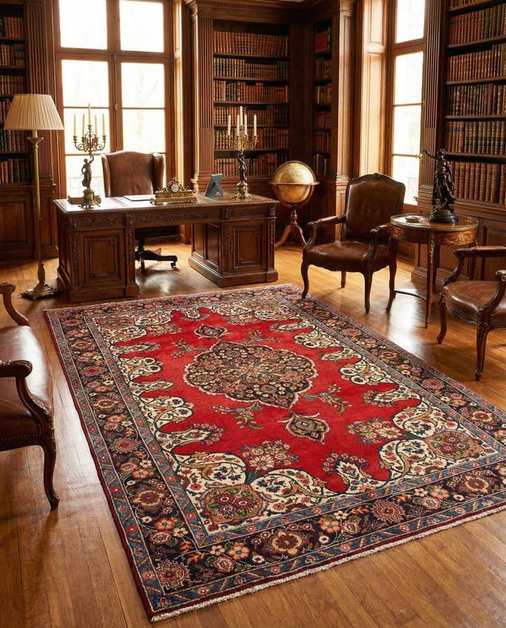 6' 2 x 8' 11 Tabriz Wool Rug