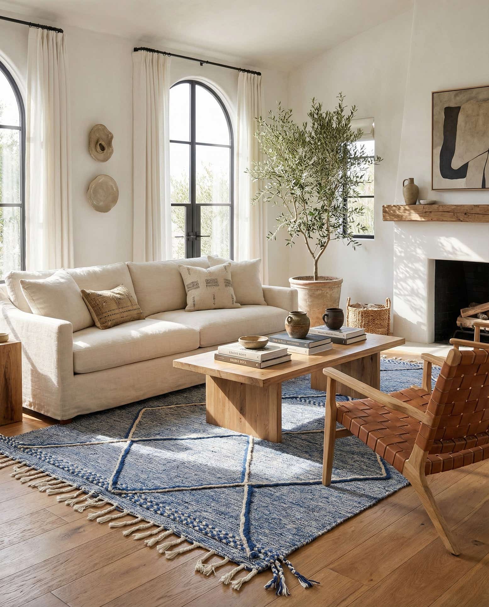 6' 5 x 10' Hand Knotted Moroccan Wool Rug