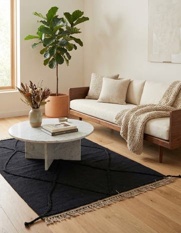 3' 6 x 5' 3 Hand Woven Kilim Modern Wool Rug