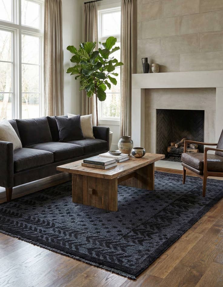 Detail image of 5' 3 x 7' 3  Hand Knotted Darya Wool Rug