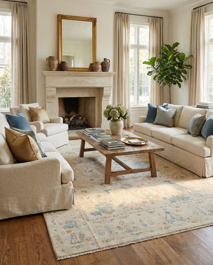 8' 9 x 11' 8 Hand Knotted Oushak Rug