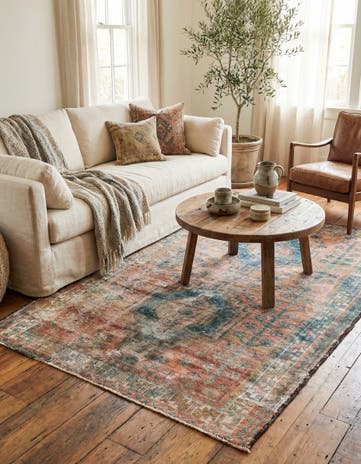 4' x 6' 7 Hand Knotted Ultra Vintage Persian Wool Rug