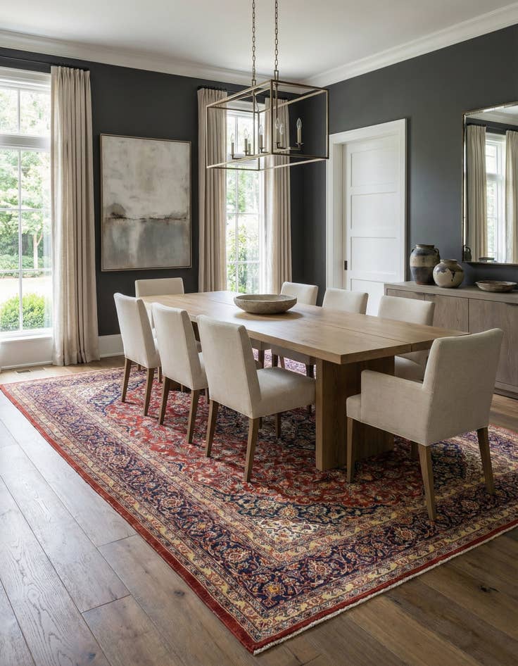 Detail image of 9' 8 x 12' 7  Hand Knotted Mashad Persian Wool Rug