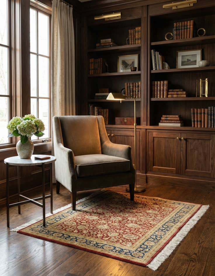 Detail image of 2' 7 x 3' 11 Ghom Silk Rug