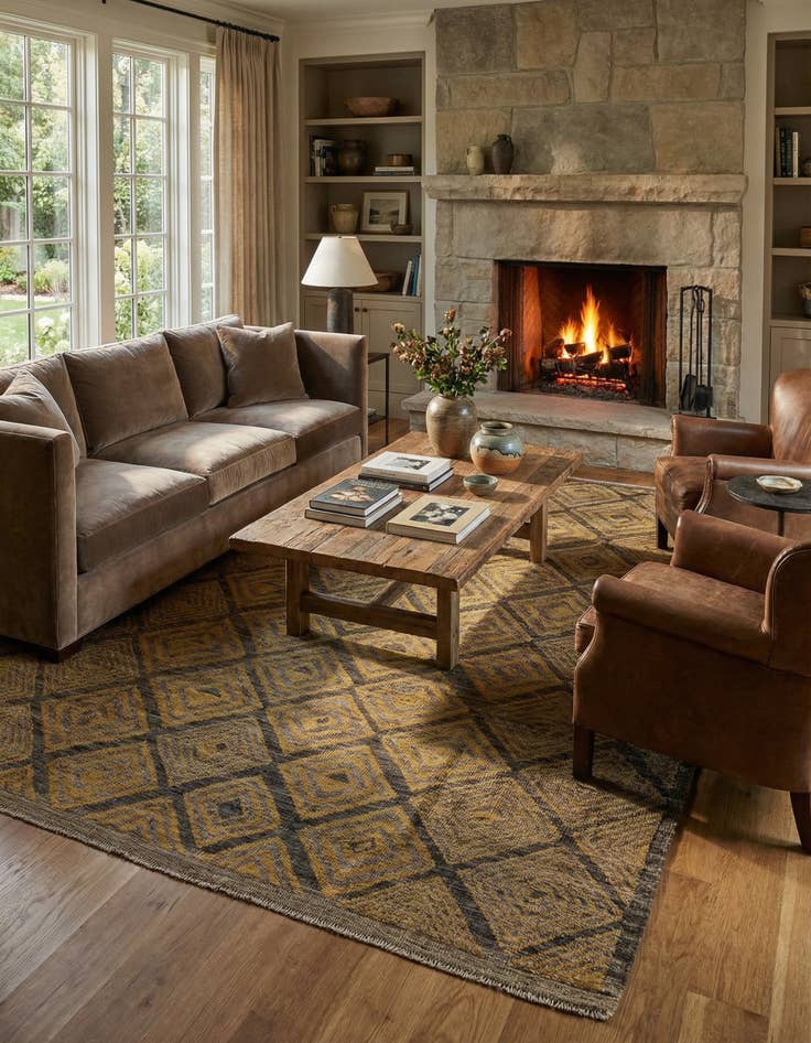 Detail image of  8' 2 x 10' 3  Hand Knotted Darya Wool Rug