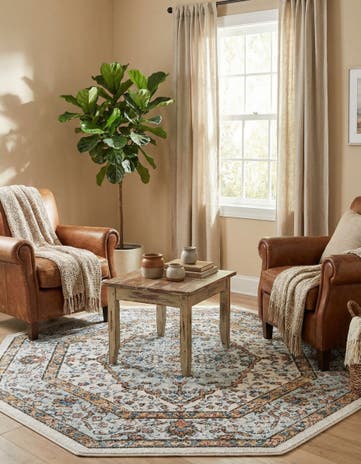 Ivory Nyla Octagon Rug