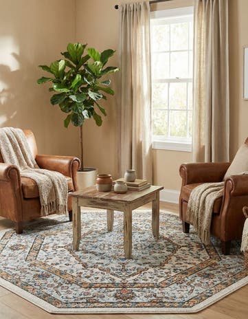 Ivory Nyla Octagon Rug