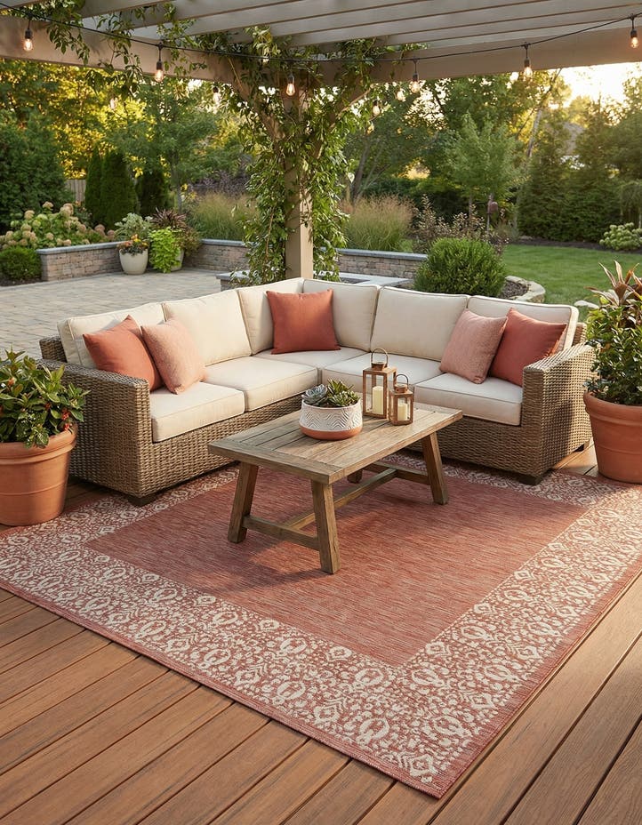 10' 8 x 10' 8 Easy-Clean Border Indoor / Outdoor...