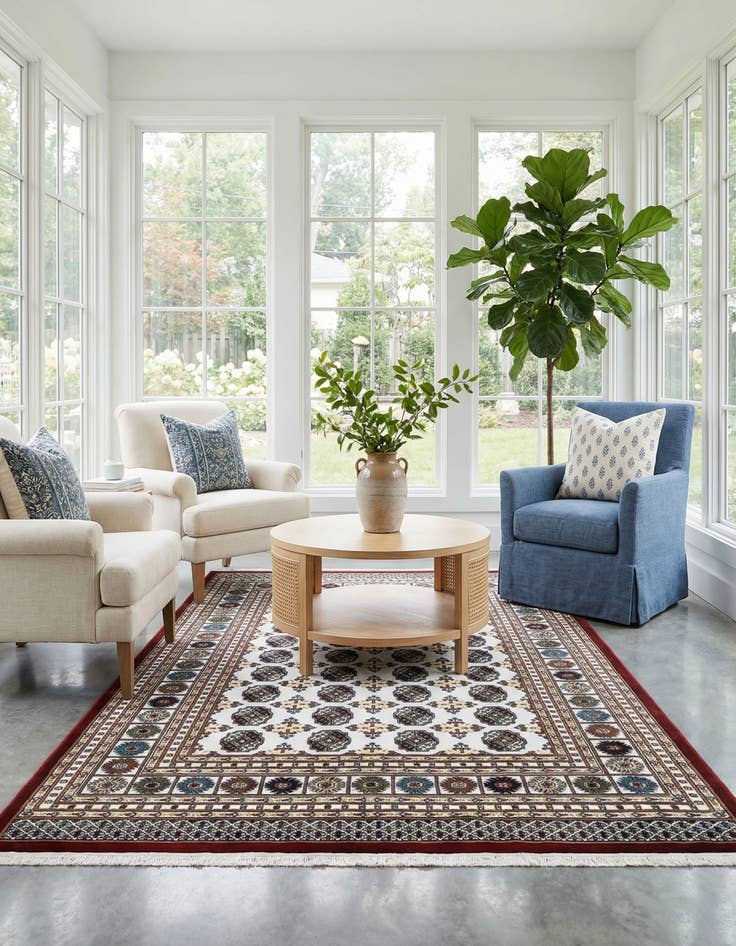 Detail image of 5' 3 x 8' Nain Design Rug