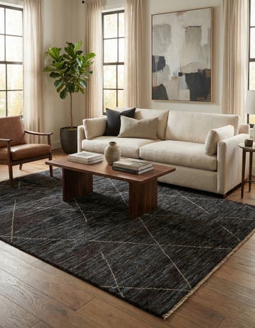 5' 3 x 7' 4 Hand Knotted Moroccan Wool Rug