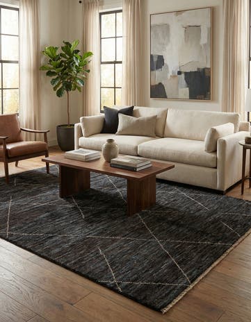 5' 3 x 7' 4 Hand Knotted Moroccan Wool Rug