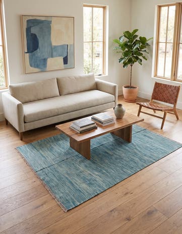 5' x 6' 7 Hand Woven Kilim Modern Wool Rug