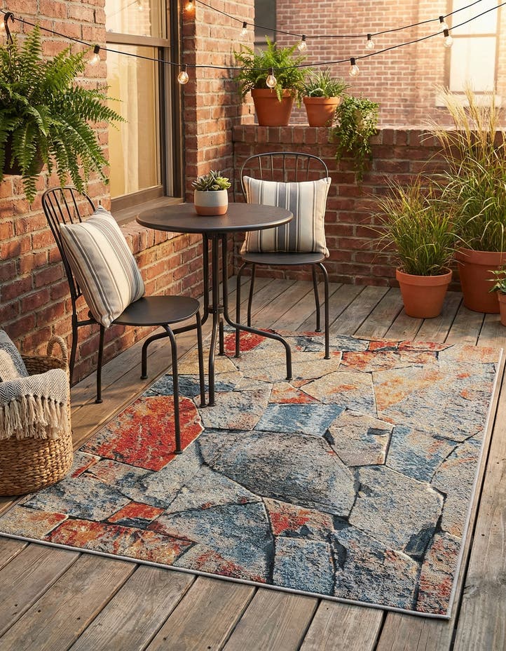 4' x 6' Easy-Clean Modern Indoor / Outdoor...