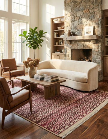 6' 7 x 9' 9 Hand Knotted Darya Wool Rug