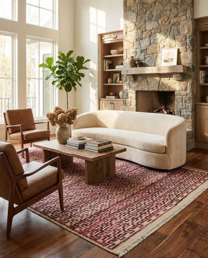 6' 7 x 9' 9 Hand Knotted Darya Wool Rug