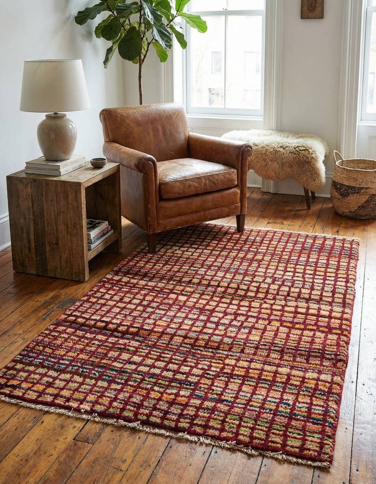 Detail image of 2' 9 x 4'  Hand Knotted Modern Ziegler Rug