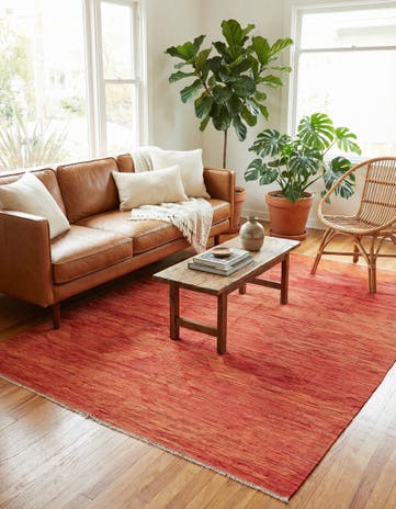 6' 9 x 9' 10 Hand Woven Kilim Modern Wool Rug