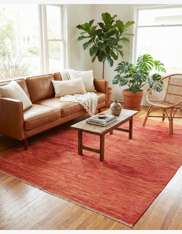 6' 9 x 9' 10 Hand Woven Kilim Modern Wool Rug