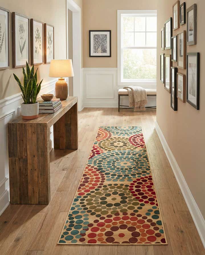 2' 7 x 11' Easy-Clean Modern Indoor / Outdoor Runner Rug