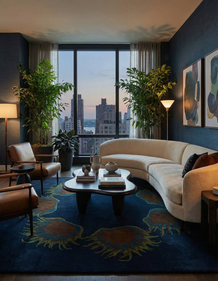 Detail image of 7' 7 x 7' 7 Luna Wool Square Rug